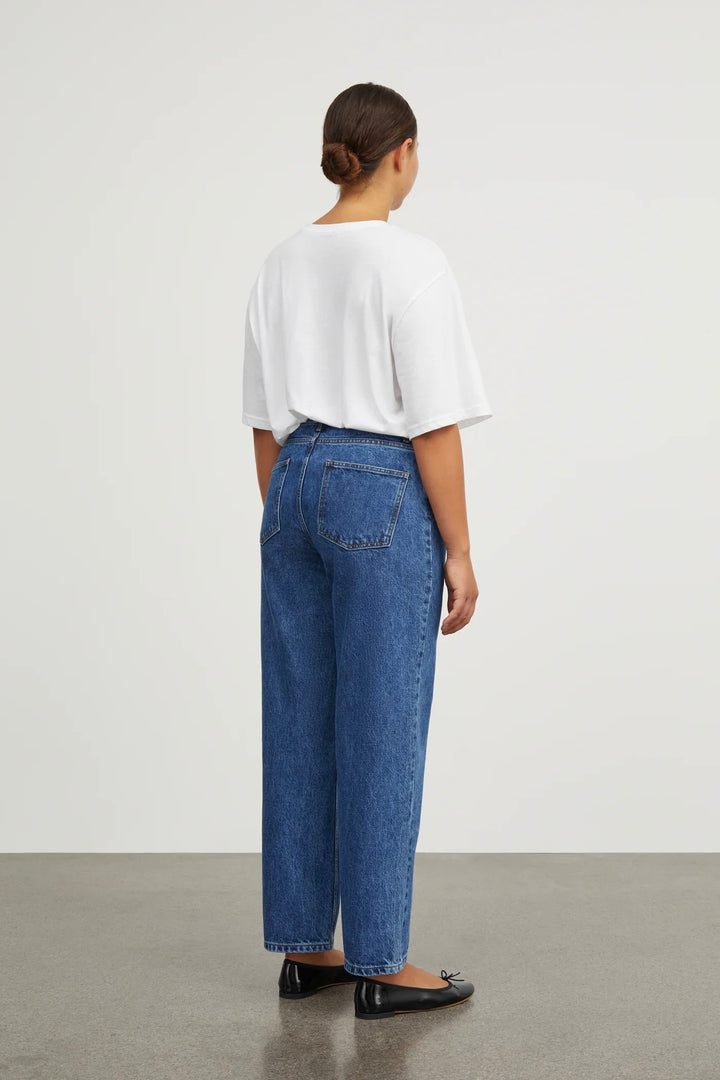Allison Cropped Jeans Mid Blue