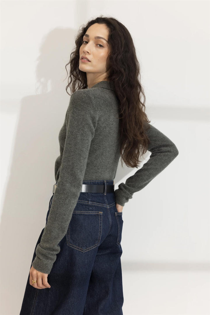 Jolanda Knit Dark Olive Melange