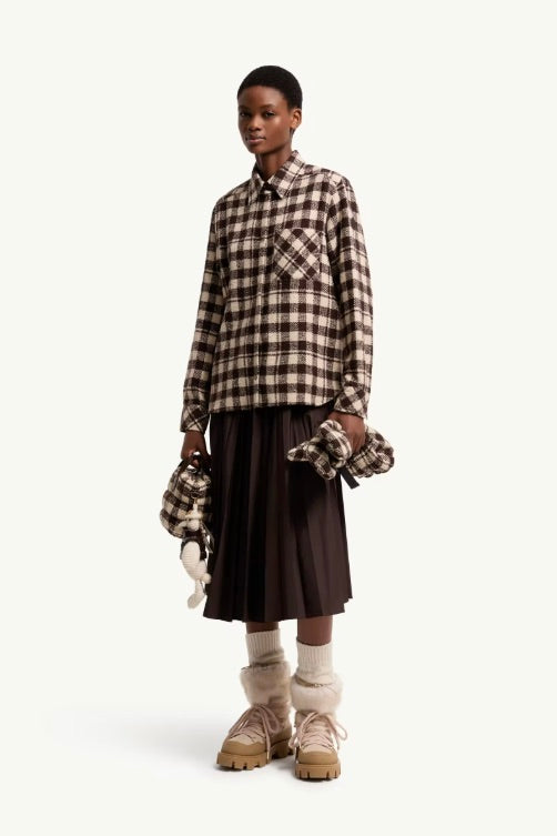 Wool Shirt Brown & White