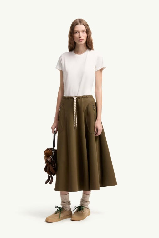 MONCLER Logo Patch Cotton Jersey T-Shirt Offwhite - Dale