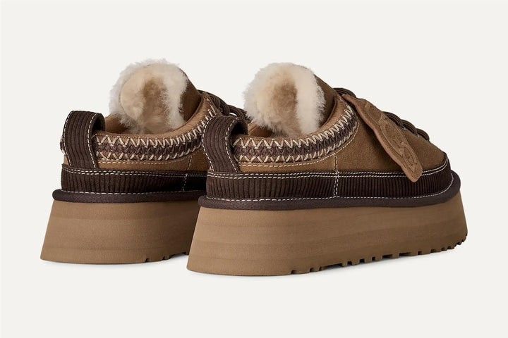 W Heritage Lace-Up Slipper Chestnut