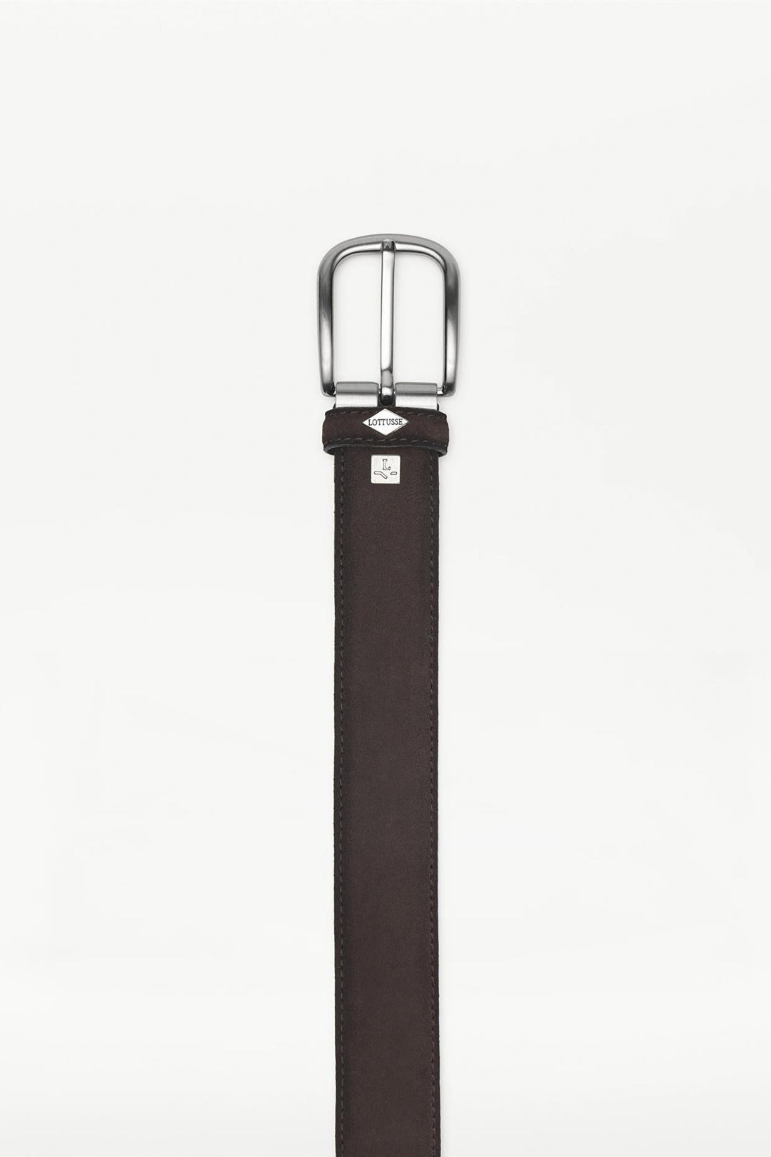 Suede Buckle Belt Mocha Brown