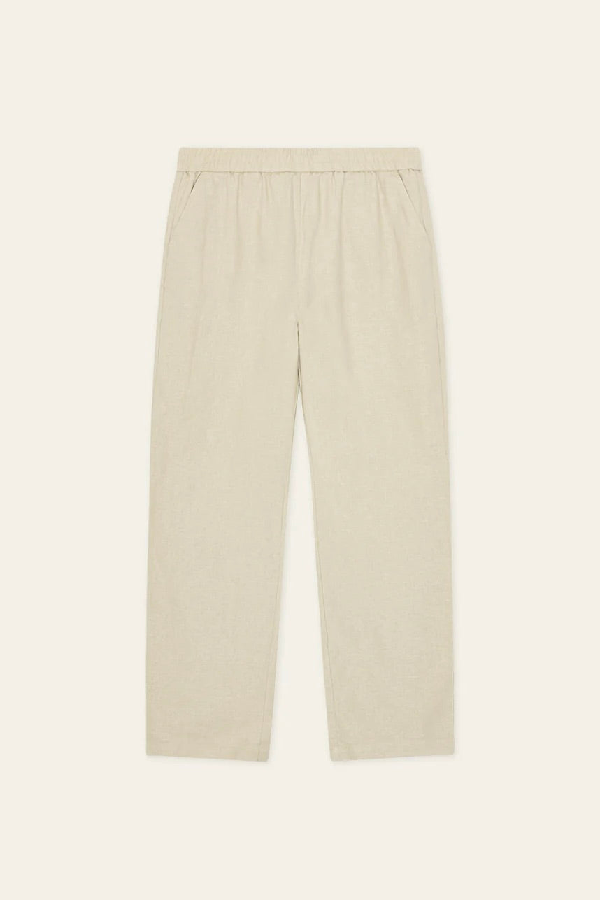 Linen Casual Pants Light Sand