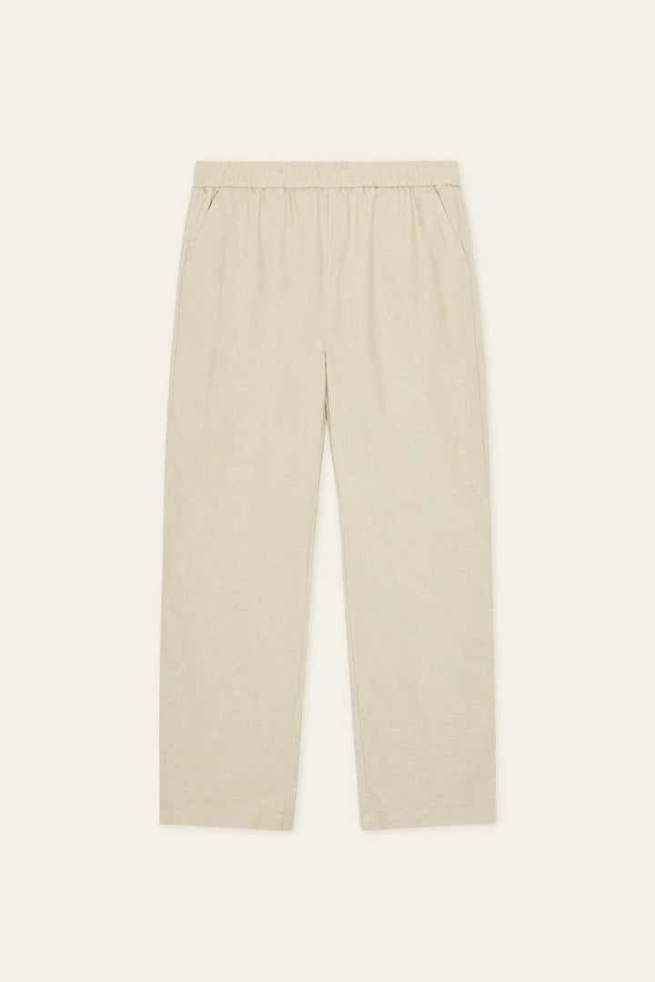 Linen Casual Pants Light Sand
