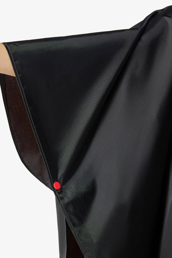 Unisex Packable Poncho Black