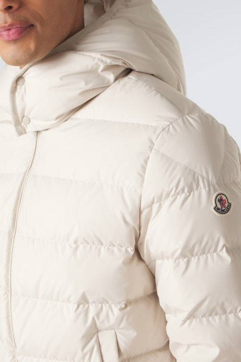 Montbrocq Hooded Short Down Jacket Beige