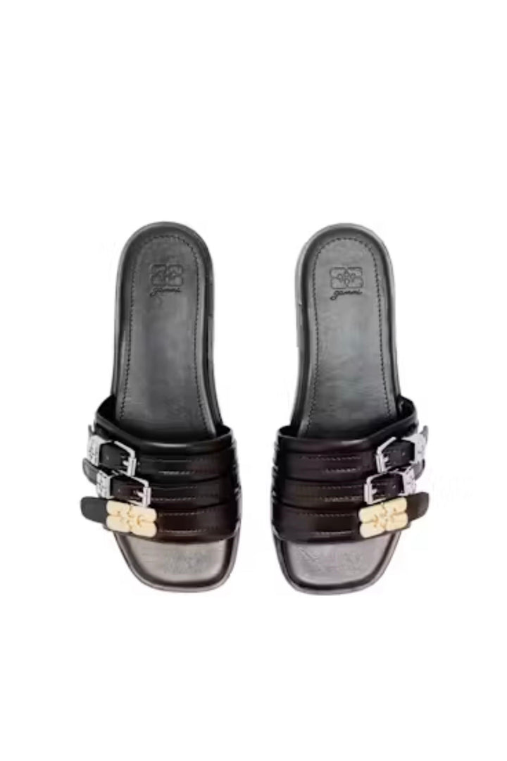 Sue Triple Flat Mule Crinkle Demitasse