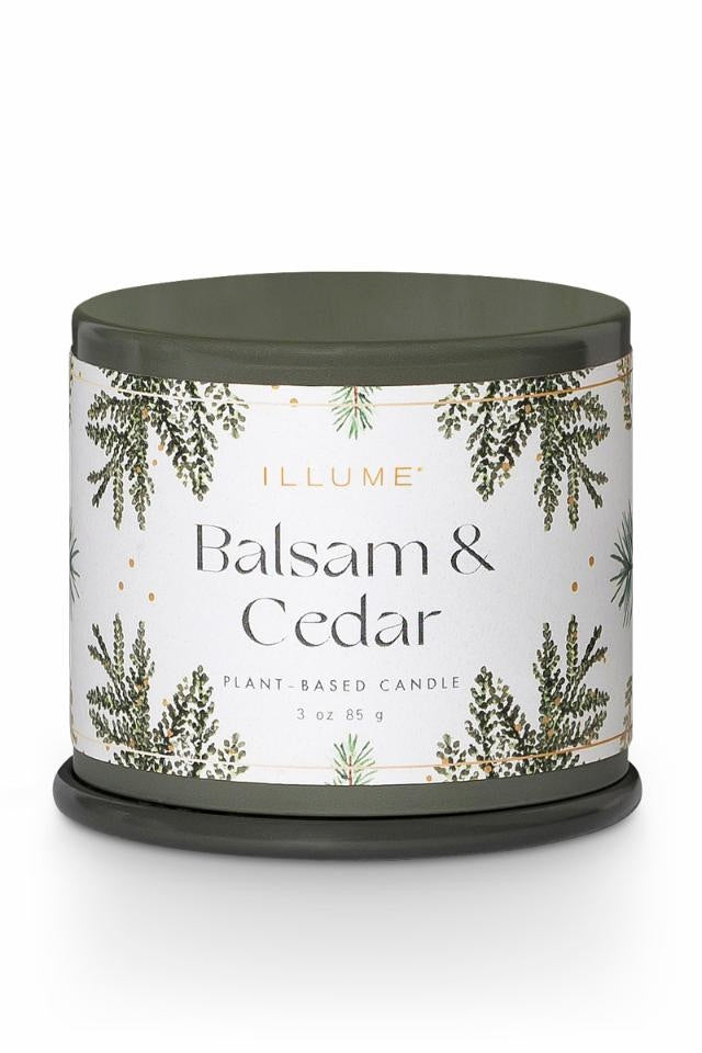 BLOOMINGVILLE Balsam & Cedar Demi Vanity Tin Scented Candle - Dale