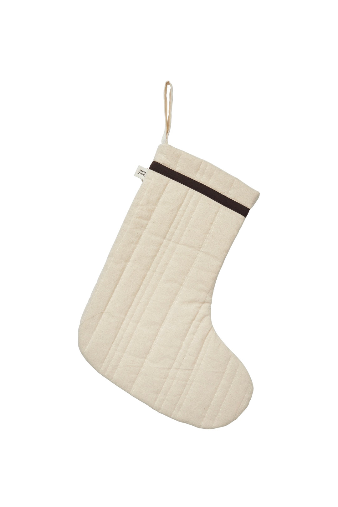 ferm LIVING Vari Quilted Christmas Stocking Cotton Natural - Dale