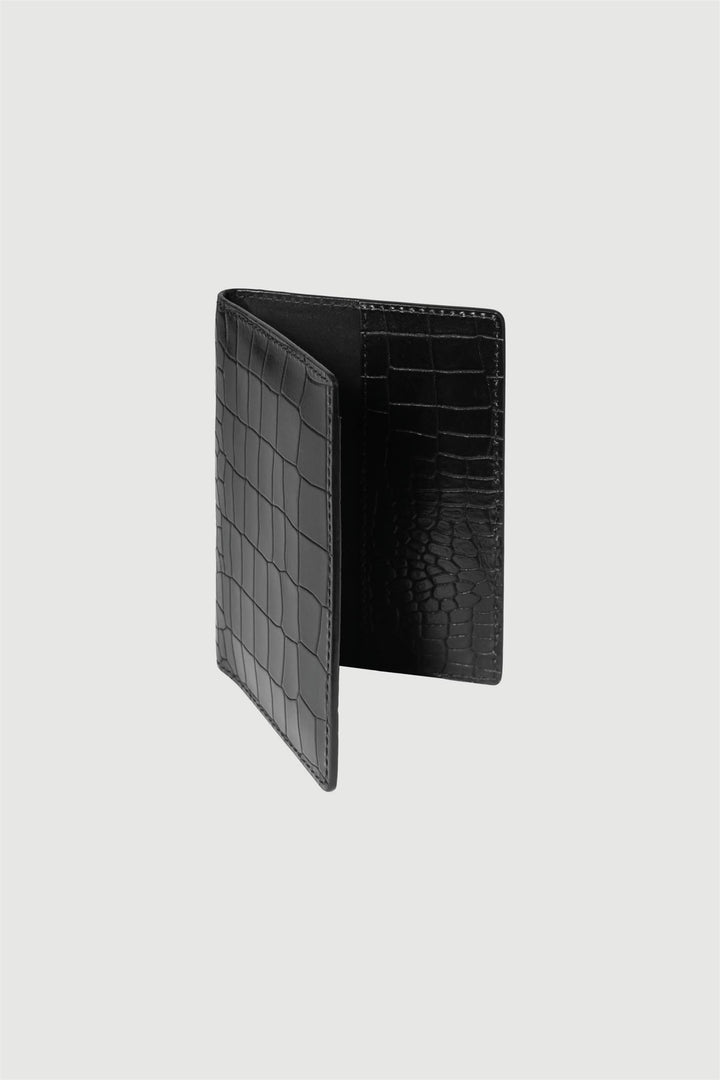 Passport Holder Black Croco