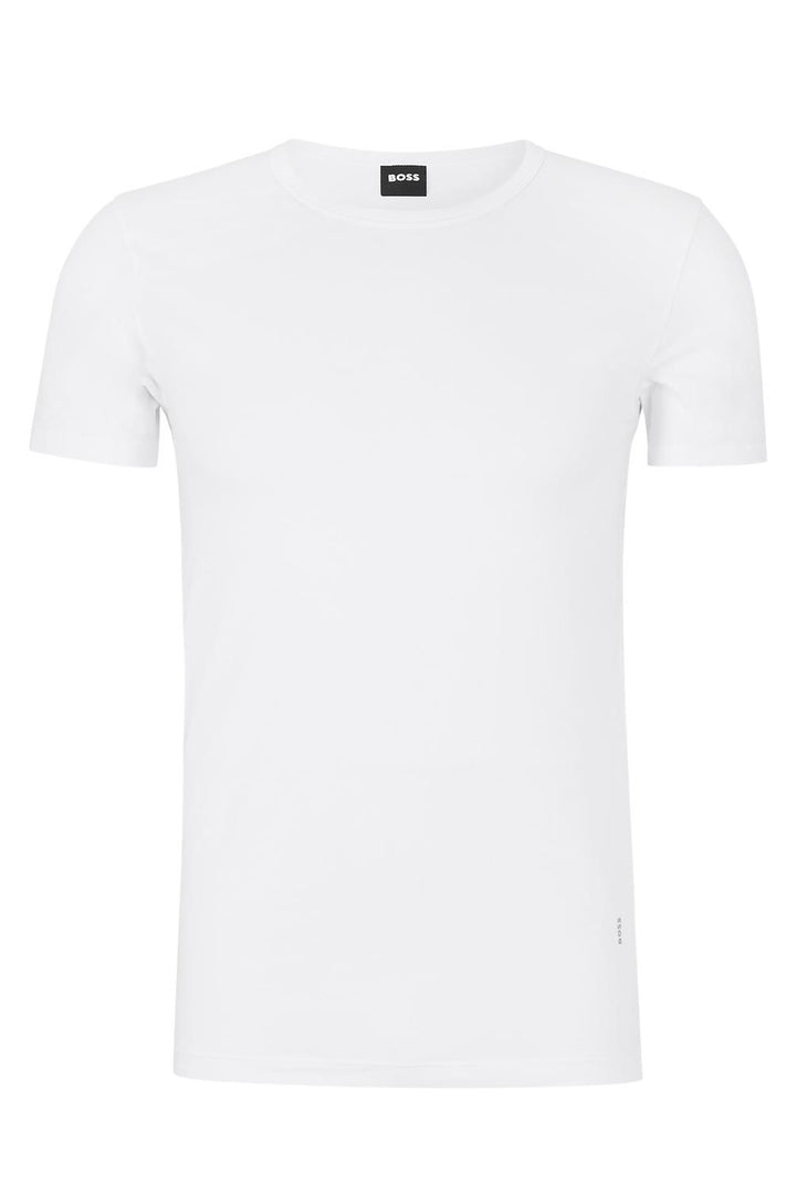 T-Shirt Stretch Round Neck 2PK White