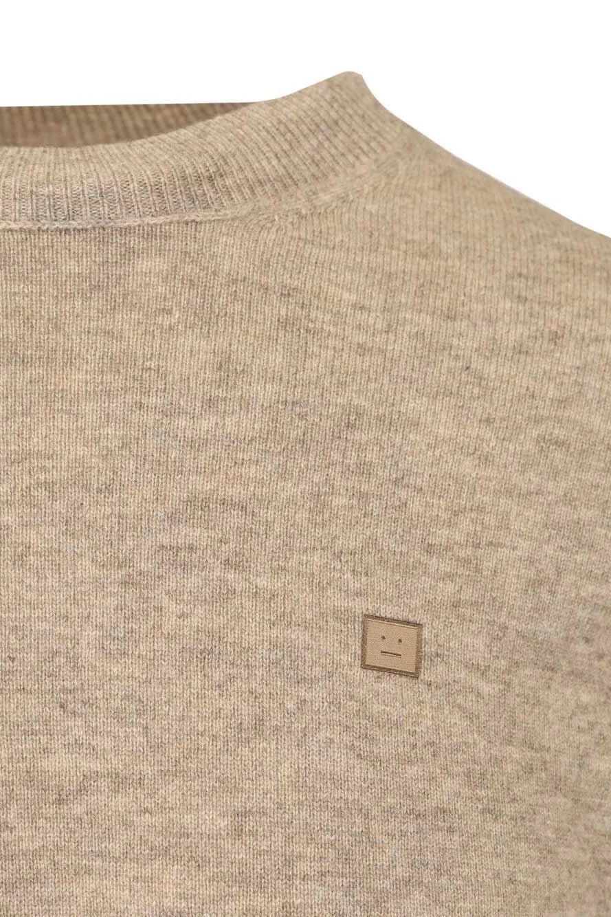Crew Neck Jumper Yak-Wool Greige Melange
