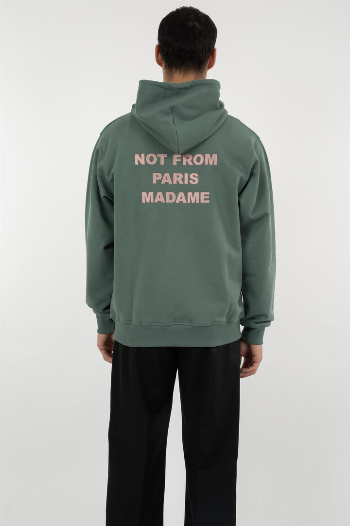 Le Hoodie Slogan Dark Green