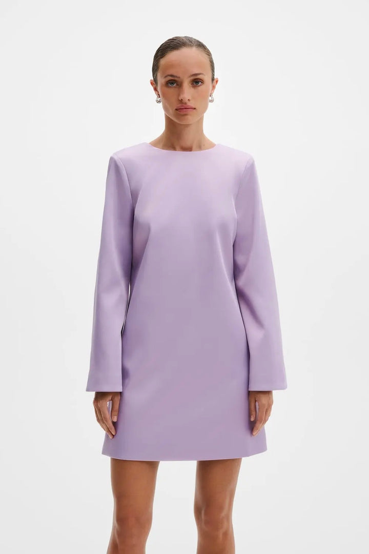 MALINA Elna Bow Detailed Mini Dress Lavender - Dale