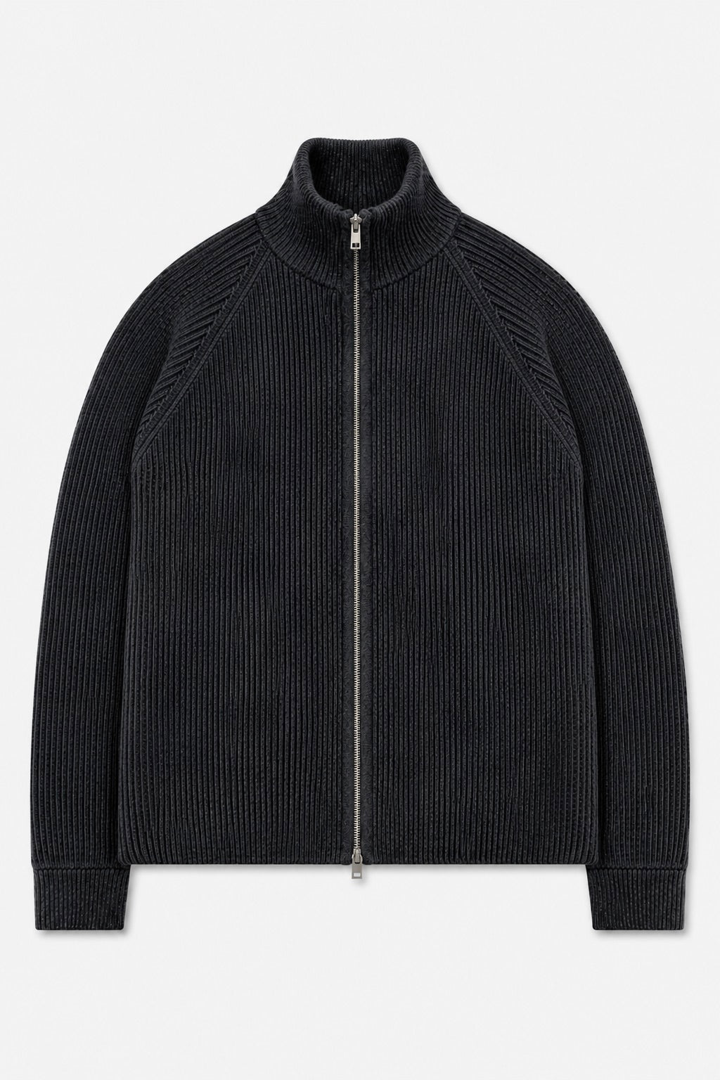 Knitted Cardigan Black Two-Tone