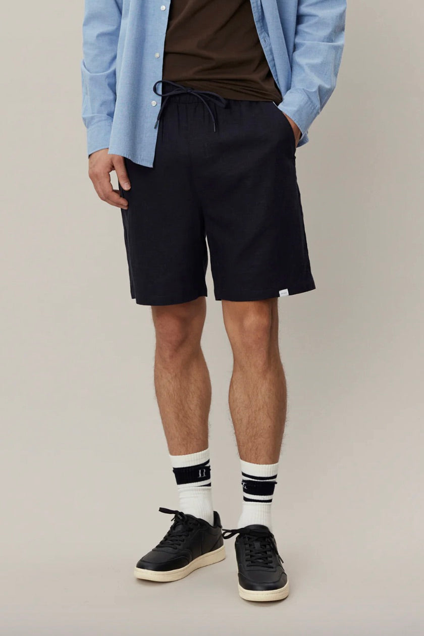 Otto Linen Shorts - DARK NAVY