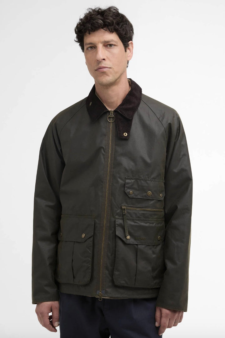 BARBOUR Re-Engineered Blackett Spey Waxed Jacket Archive Olive - Dale