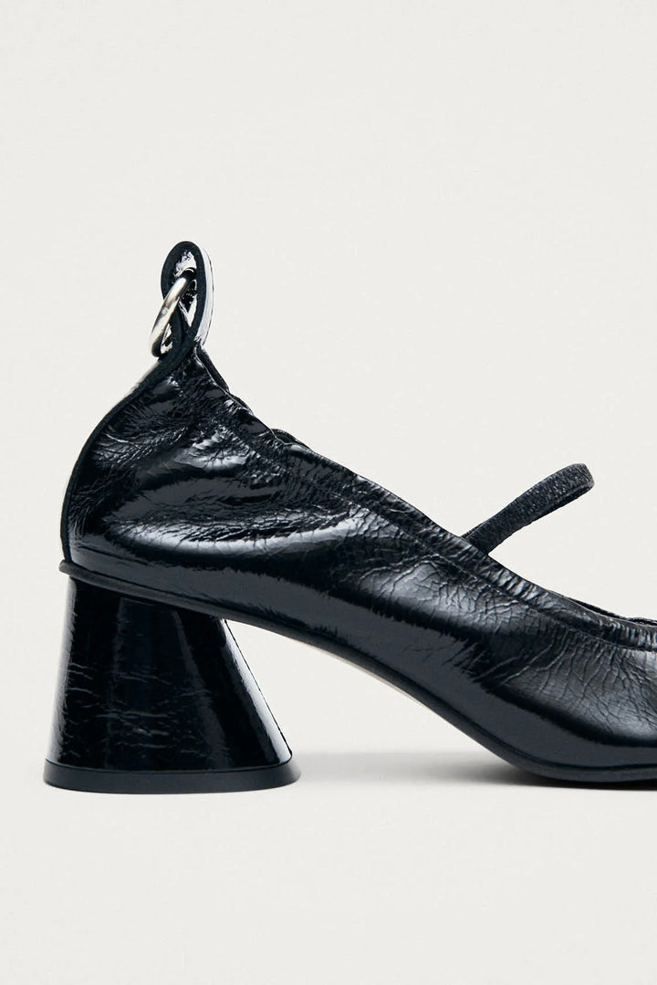 Rhiane Patent Black Leather Pumps