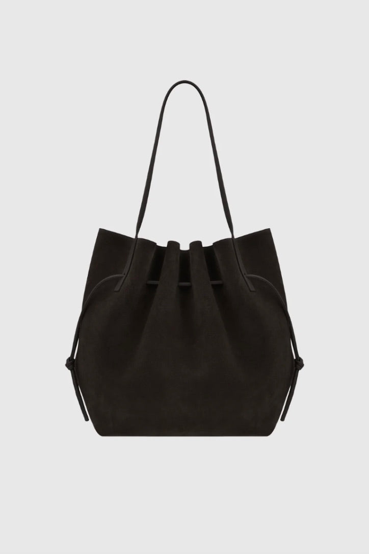 Scallop Tote Suede Ganache