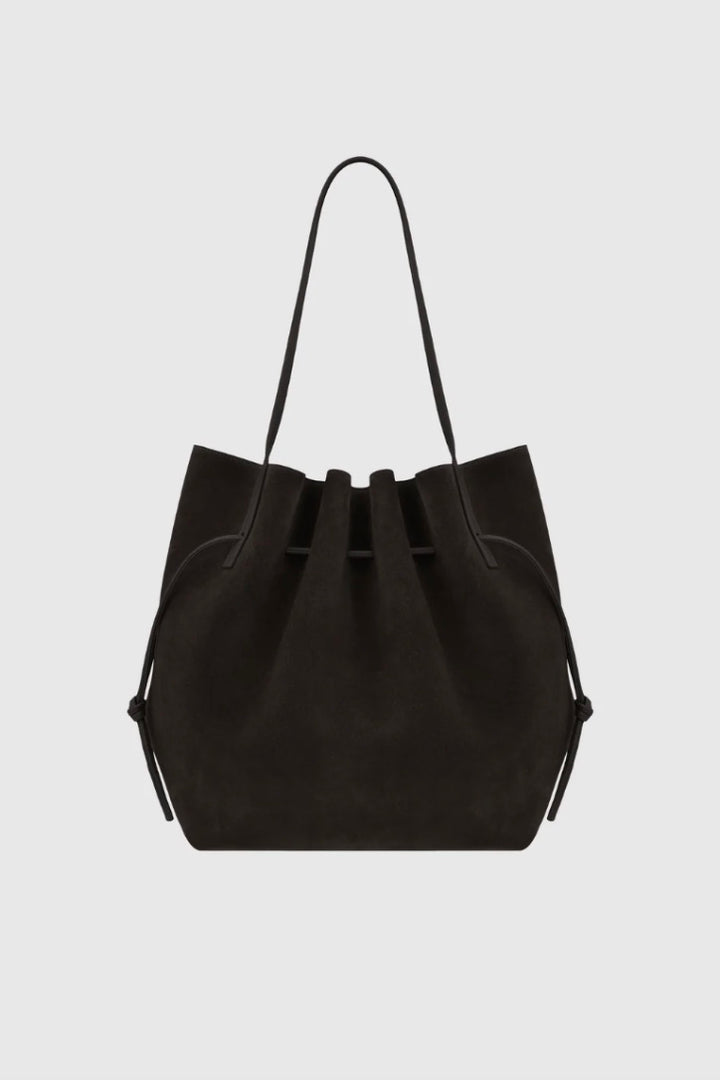 Scallop Tote Suede Ganache