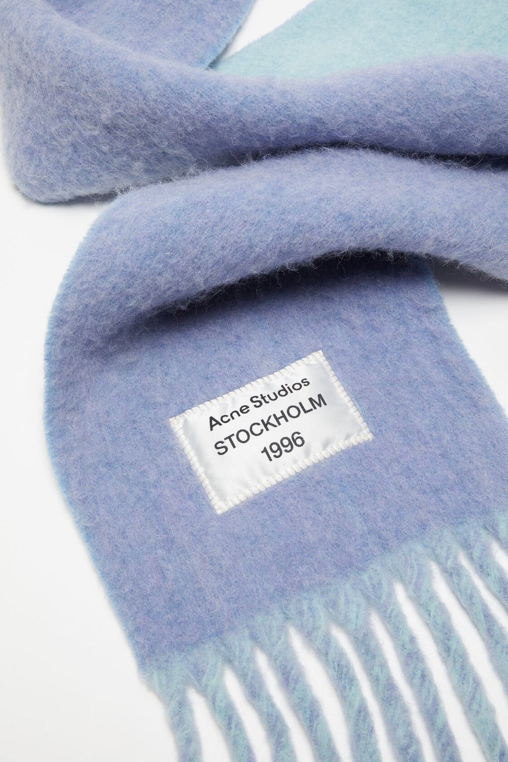 ACNE STUDIOS Bicolor Alpaca Scarf Blue/Light Blue - Dale