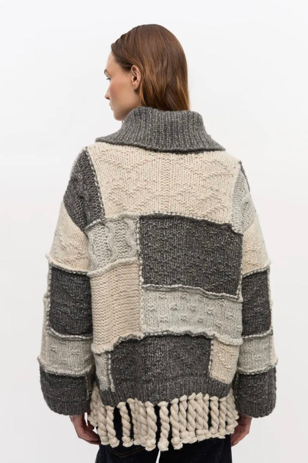 Wool Cotton Bubble Sweater