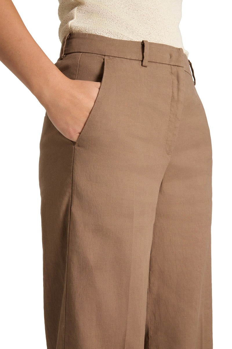 CAMBIO Mira Linen Pant Arabica - Dale