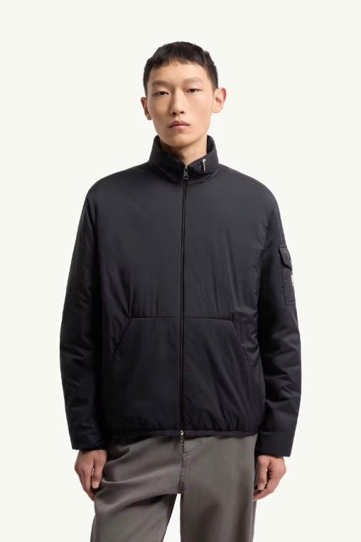 MONCLER Breezes Short Padded Jacket Navy Blue - Dale