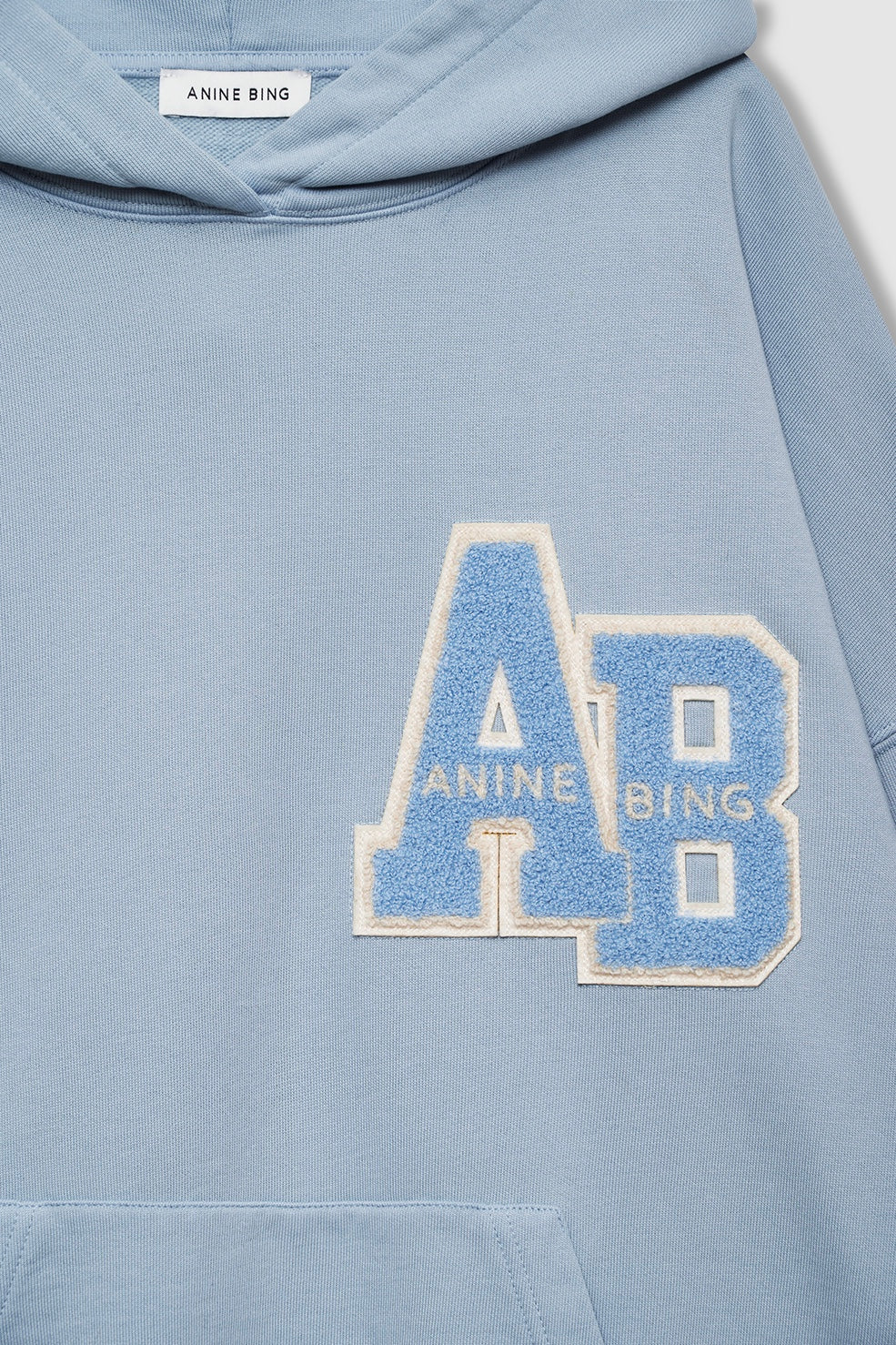 Harvey Sweatshirt Letterman Washed Light Blue