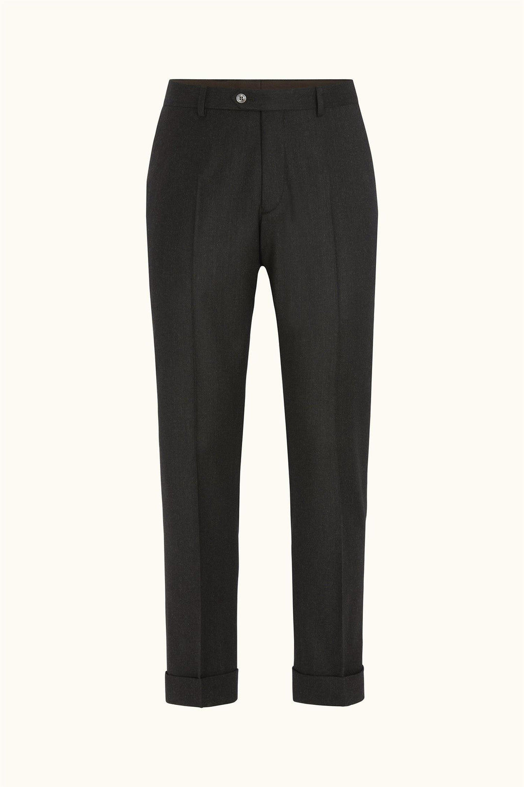 Dandy Turn Up Trousers Chocolate Brown
