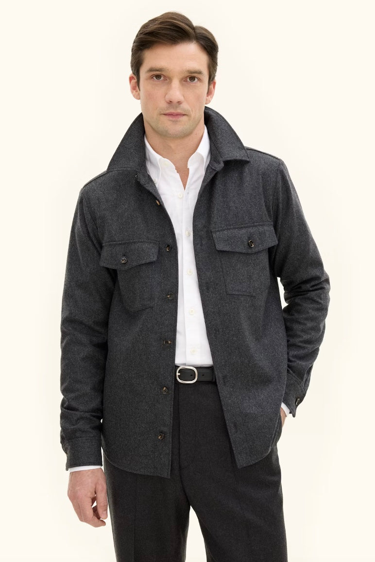 Magnus Shirt Jacket Earth Grey