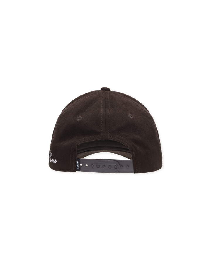 LES DEUX Encore Suede Baseball Cap Turkish Coffee Brown - Dale