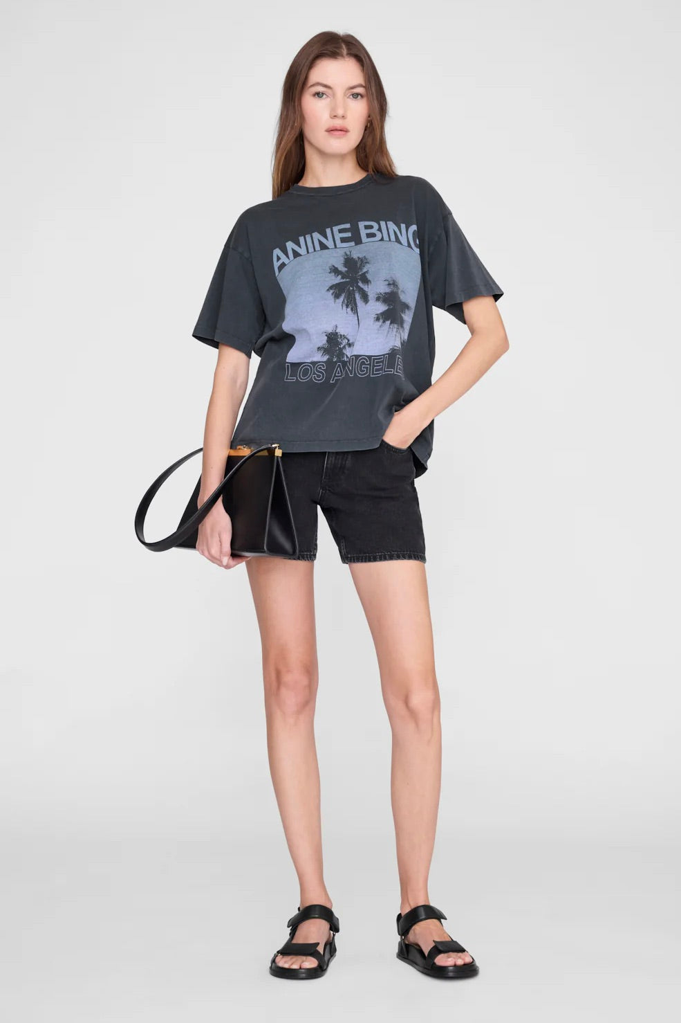 Cade Tee Palms Washed Grey