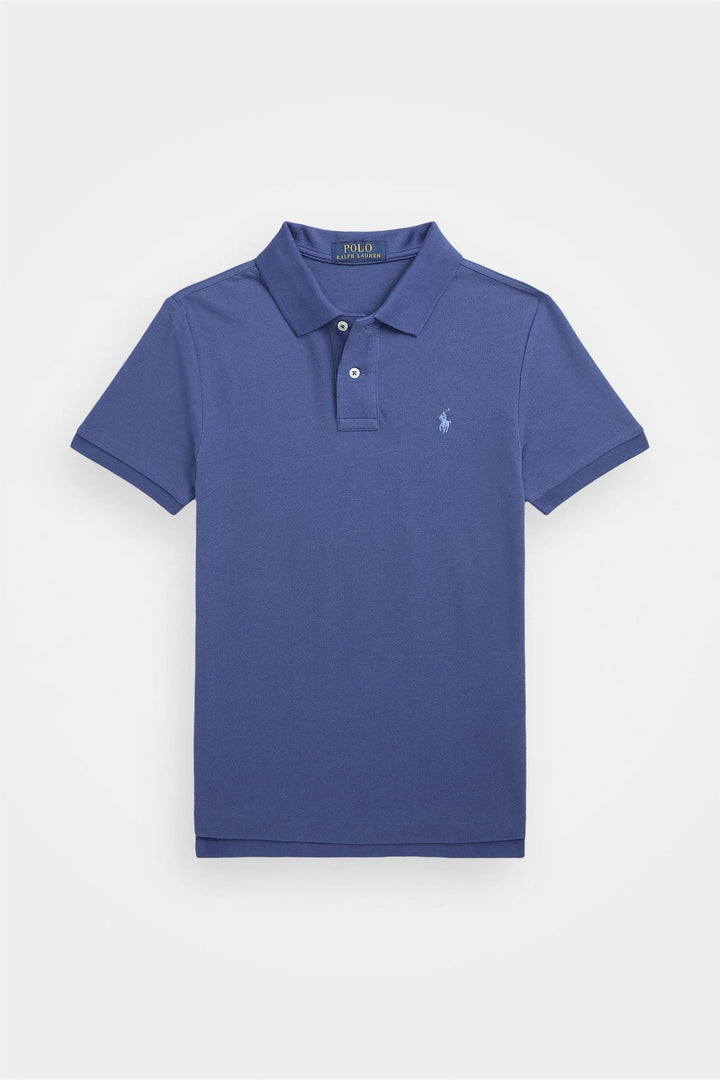 Custom Slim Fit Mesh Polo Shirt Beach Royal