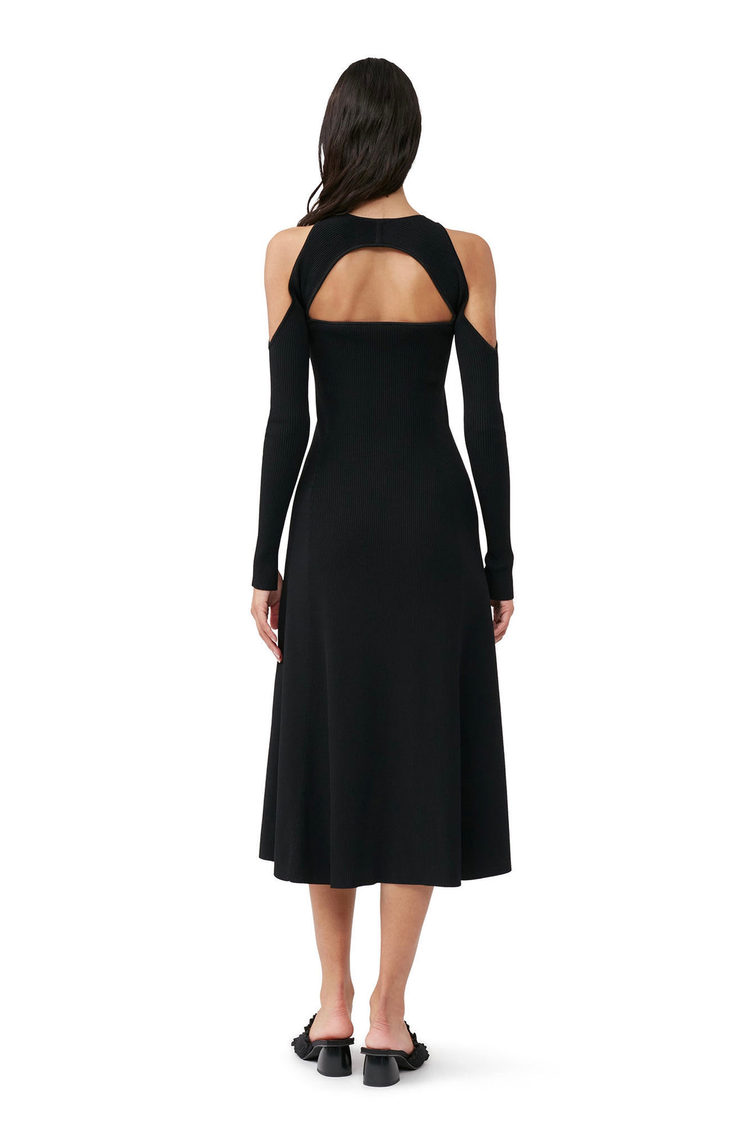 Melange Open Back Midi Dress