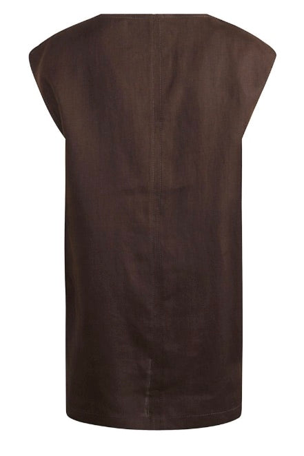 Colimbo Linen Top Coffee