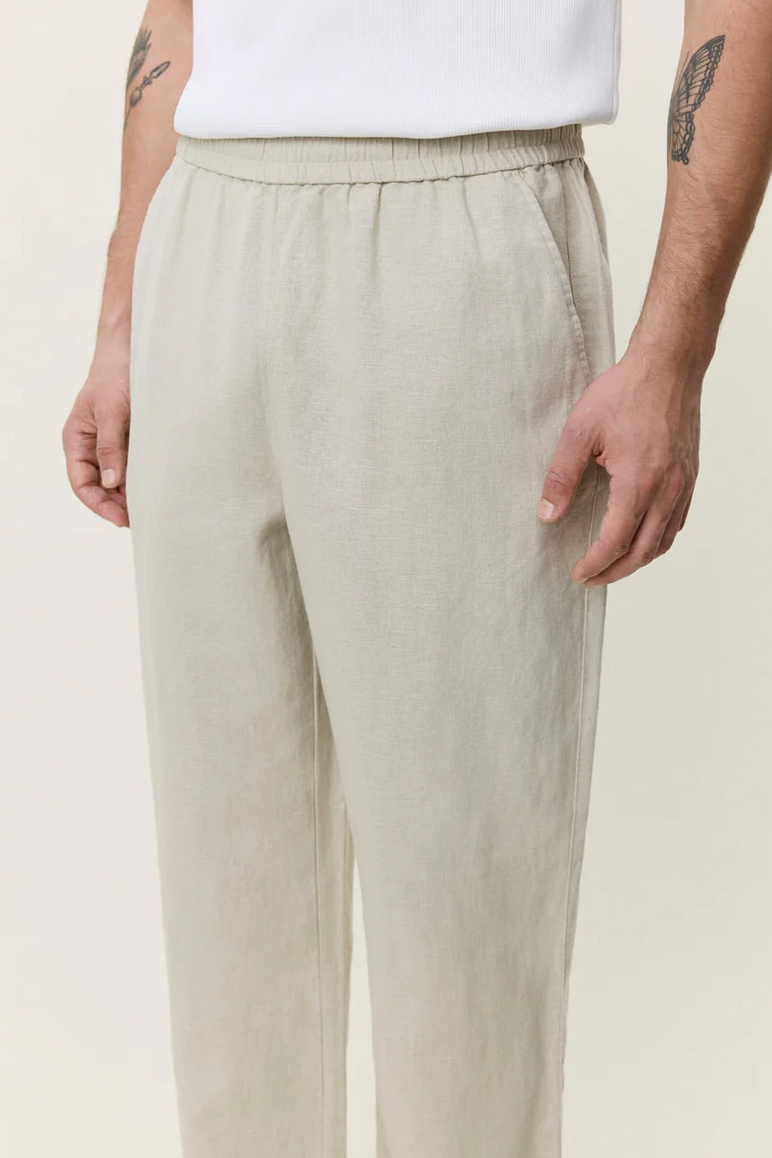 Linen Casual Pants Light Sand