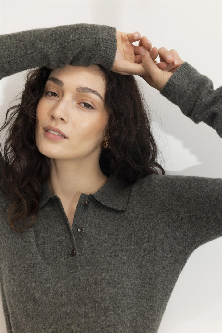 Jolanda Knit Dark Olive Melange