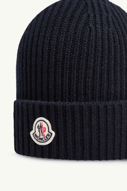 Wool and Cashmere Beanie Navy