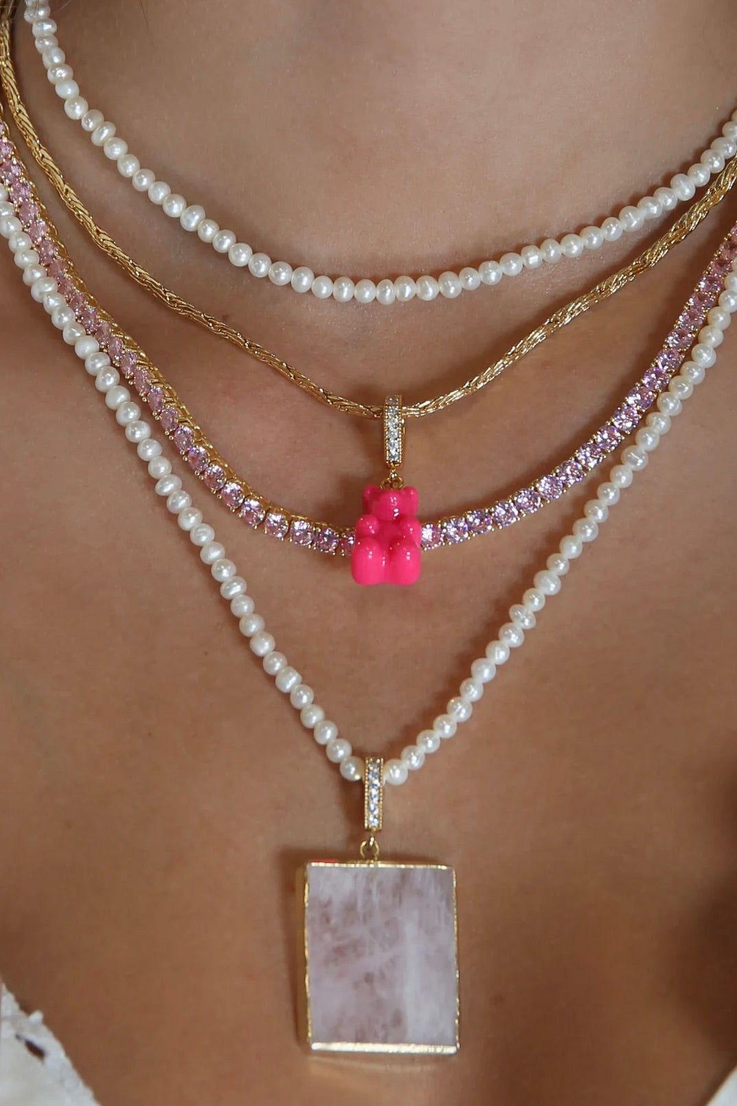 CRYSTAL HAZE Serena Necklace - Bubblegum - Dale