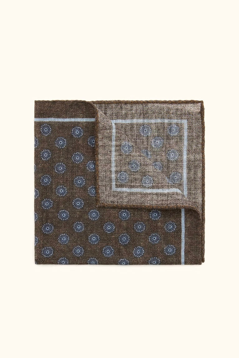 Wool Handkerchief Black/Brown