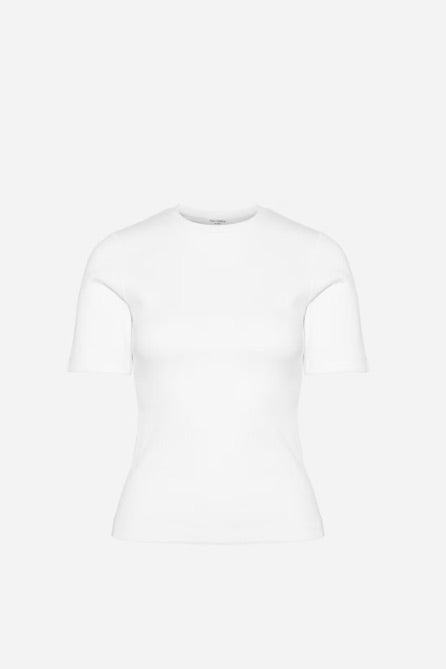 Pippa Rib Tee Offwhite