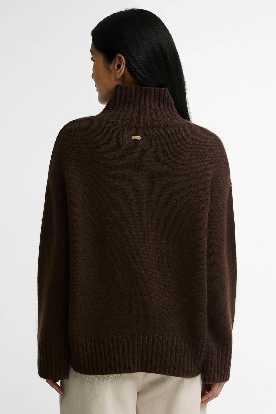 Woodhouse Cashmere-Blend Funnel Neck Jumper Rustic