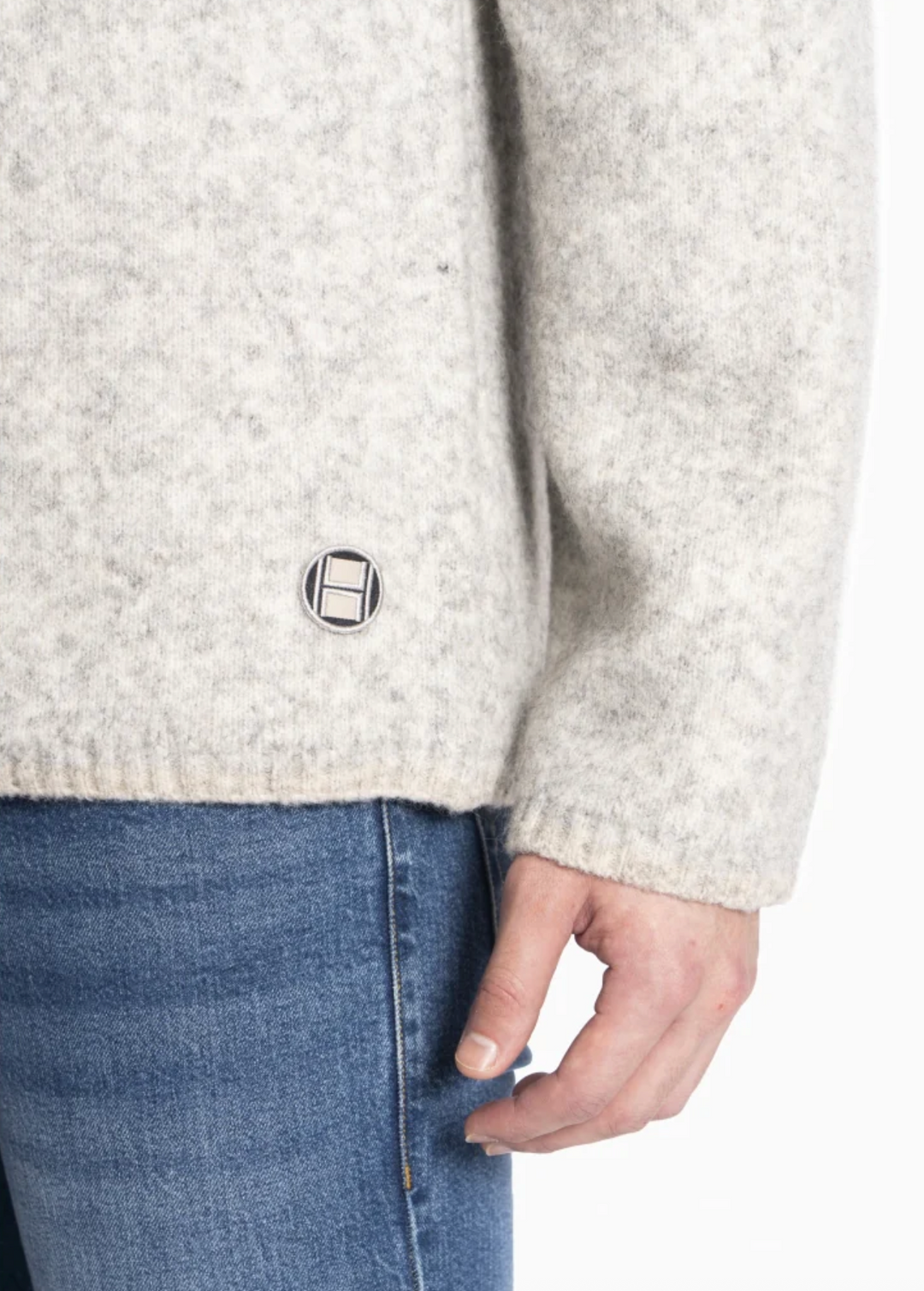 HEST Iben Half-Zip Grey Melange - Dale