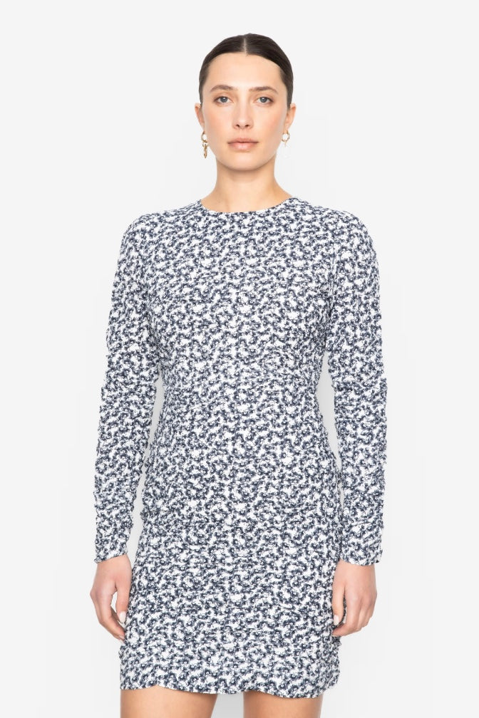 Alessia Dress Navy Rosehip Print