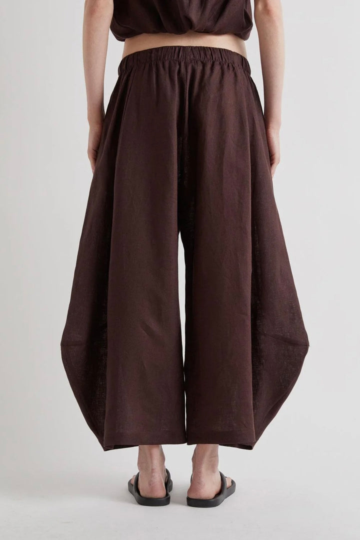 Linen Balloon Pants Moka