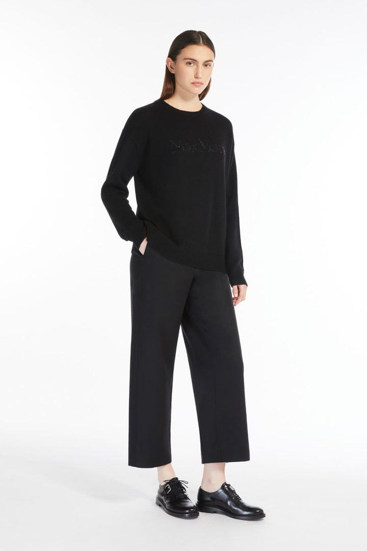 Floria Flannel jogging trousers Black