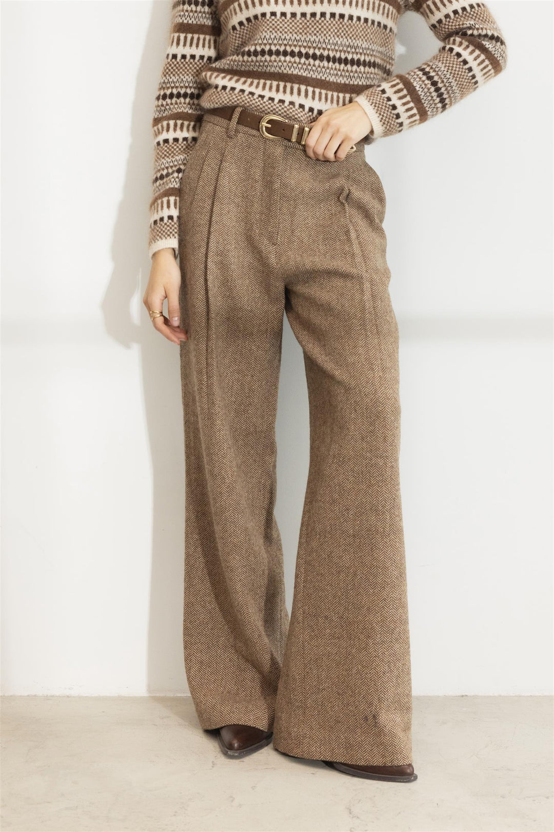Aubrey Belt Brown Gold