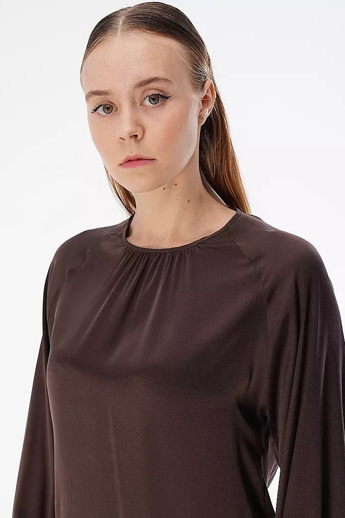 Calao Silk Shirt Brown