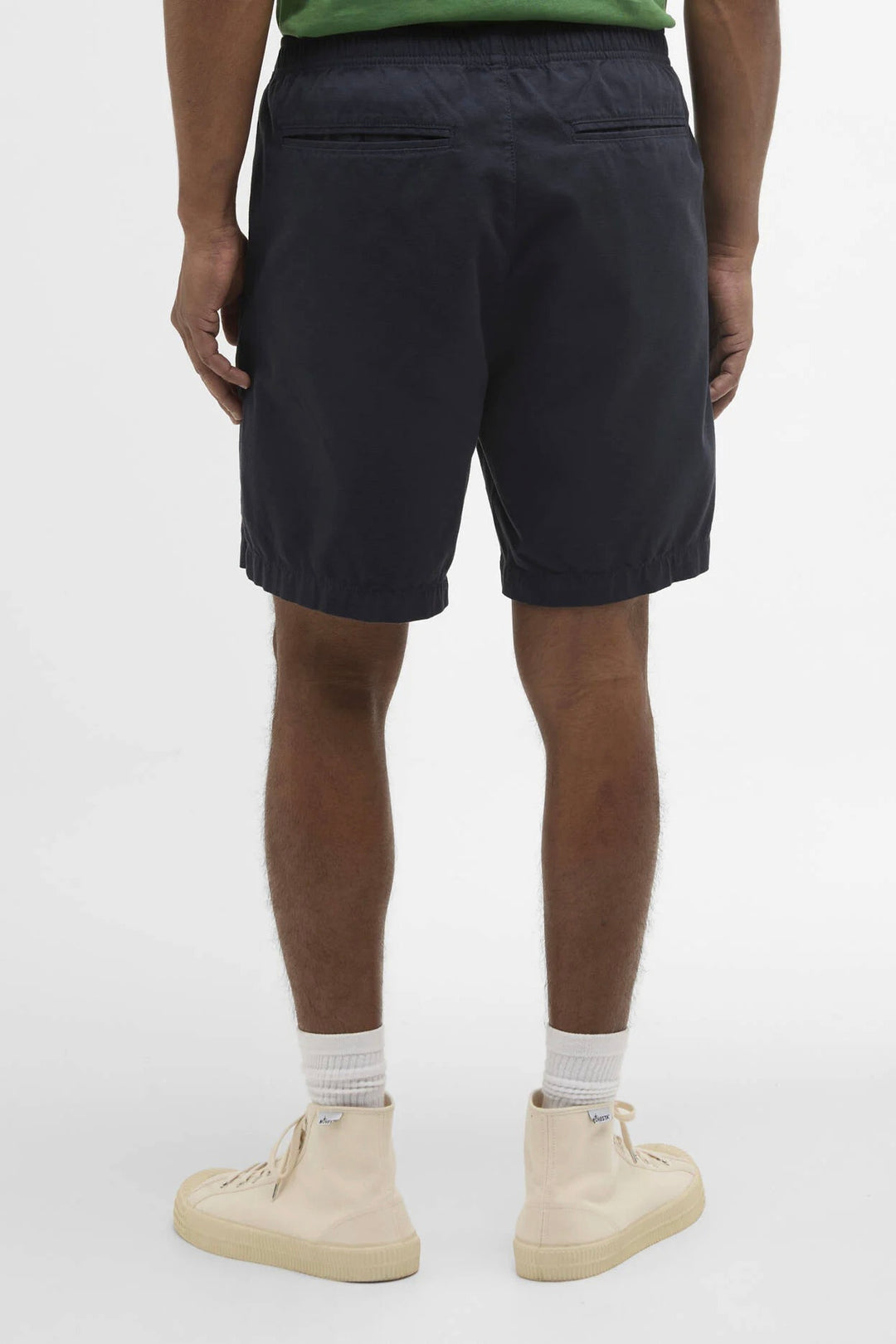 Washed Oxford Relaxed Shorts Navy
